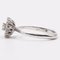 Vintage 14k White Gold and Brilliant-Cut Diamond Flower Ring, 1980s 5