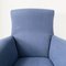Moderne italienische Mid-Century Sessel aus blauem Stoff & schwarzem Metall, 1960er, 2er Set 11