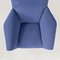 Mid-Century Italian Modern Blue Fabric and Black Metal Armchairs, 1960s, Set of 2, Image 10