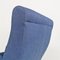 Moderne italienische Mid-Century Sessel aus blauem Stoff & schwarzem Metall, 1960er, 2er Set 13
