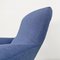 Moderne italienische Mid-Century Sessel aus blauem Stoff & schwarzem Metall, 1960er, 2er Set 12