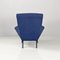 Mid-Century Italian Modern Blue Fabric and Black Metal Armchairs, 1960s, Set of 2 9