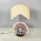 Lampada da tavolo Mid-Century regolabile con pavone in ottone e ceramica, Italia, anni '70, Immagine 4