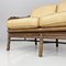 American Modern Rattan and Beige Floreal Fabric Sofa attributed to McGuire, 1970s 6