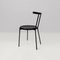 Italian Modern Round Black Wood and Metal Chair, 1980s, Image 5