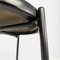 Silla italiana moderna redonda de madera negra y metal, años 80, Imagen 15