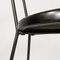 Italian Modern Round Black Wood and Metal Chair, 1980s 10