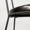 Italian Modern Round Black Wood and Metal Chair, 1980s, Image 10