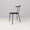Italian Modern Round Black Wood and Metal Chair, 1980s, Image 8