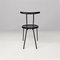 Italian Modern Round Black Wood and Metal Chair, 1980s, Image 7