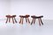 Brutalistische Hocker aus Eiche von Charlotte Perriand, 1950er, 3er Set 7