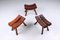 Brutalistische Hocker aus Eiche von Charlotte Perriand, 1950er, 3er Set 5