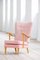 Armchair with Pink Stripes, 1950s 1