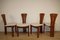 Vintage Chairs in Elm and Fabric, 1970s, Set of 4, Image 20