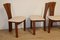 Vintage Chairs in Elm and Fabric, 1970s, Set of 4 16