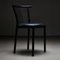 Black Leather and Steel Dining Chairs, 1980s, Set of 4, Image 10
