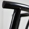 Black Leather and Steel Dining Chairs, 1980s, Set of 4 15