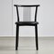 Black Leather and Steel Dining Chairs, 1980s, Set of 4 7