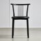 Black Leather and Steel Dining Chairs, 1980s, Set of 4, Image 7