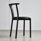 Black Leather and Steel Dining Chairs, 1980s, Set of 4 11