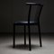 Black Leather and Steel Dining Chairs, 1980s, Set of 4 6