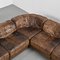 Swiss DS11 Patchwork Leather Sofa from De Sede, 1970s, Set of 7 2