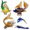 Mid-Century Murano Crystal Fish Sculptures, 1980s, Set of 5, Image 1