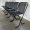 Black Metal Stackable Chairs, 1980s, Set of 2, Image 1