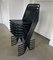 Black Metal Stackable Chairs, 1980s, Set of 2 2