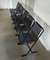 Black Metal Stackable Chairs, 1980s, Set of 2 3
