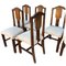Antique Modern Wooden Chairs, Set of 6, Image 7