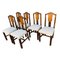 Antique Modern Wooden Chairs, Set of 6, Image 1