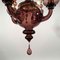 Antique Venetian Hanging Light in Amethyst Blown Glass, 1900s 8
