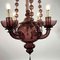 Antique Venetian Hanging Light in Amethyst Blown Glass, 1900s 7