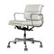 Ea217 Chair in White Snow Leather by Eames for Vitra, 2000, Image 1
