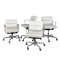 EA217 Chairs in White Snow Leather by Eames for Vitra, 2000, Set of 4 1