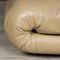 Italian Beige Soriana Leather Sofa by Tobia Scarpa for Cassina, 1980, Image 24