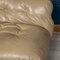 Italian Beige Soriana Leather Sofa by Tobia Scarpa for Cassina, 1980 9