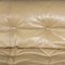 Italian Beige Soriana Leather Sofa by Tobia Scarpa for Cassina, 1980 17