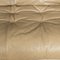 Italian Beige Soriana Leather Sofa by Tobia Scarpa for Cassina, 1980 15