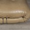 Italian Beige Soriana Leather Sofa by Tobia Scarpa for Cassina, 1980 11