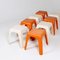 Eight Plastic Stools by G. Castiglioni, G. Gaviraghi and A. Lanza for Valenti Milan, 1980s, Set of 8, Image 3