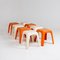 Eight Plastic Stools by G. Castiglioni, G. Gaviraghi and A. Lanza for Valenti Milan, 1980s, Set of 8 5