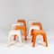 Eight Plastic Stools by G. Castiglioni, G. Gaviraghi and A. Lanza for Valenti Milan, 1980s, Set of 8 1