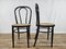 Kitchen Chairs in Black Lacquered Wood with Vienna Straw Seat, 1970, Set of 2 2