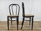 Kitchen Chairs in Black Lacquered Wood with Vienna Straw Seat, 1970, Set of 2, Image 2