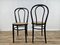 Chaises de Cuisine en Bois Laqué Noir avec Assise en Paille de Vienne, 1970, Set de 2 3