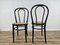 Kitchen Chairs in Black Lacquered Wood with Vienna Straw Seat, 1970, Set of 2 3