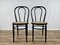 Kitchen Chairs in Black Lacquered Wood with Vienna Straw Seat, 1970, Set of 2, Image 1