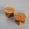 Low Stools by René Martin for Méribel France, 1970s, Set of 2, Image 1